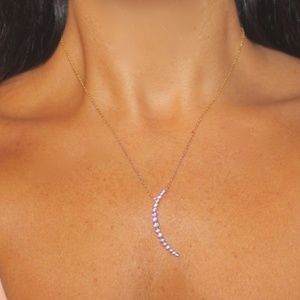 Sterling Silver Moon Necklace
